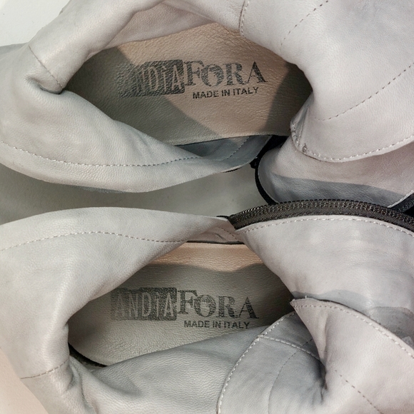 Andìa Fora black leather side-zip laced combat boots, EU41, EUC - Picture 12 of 15